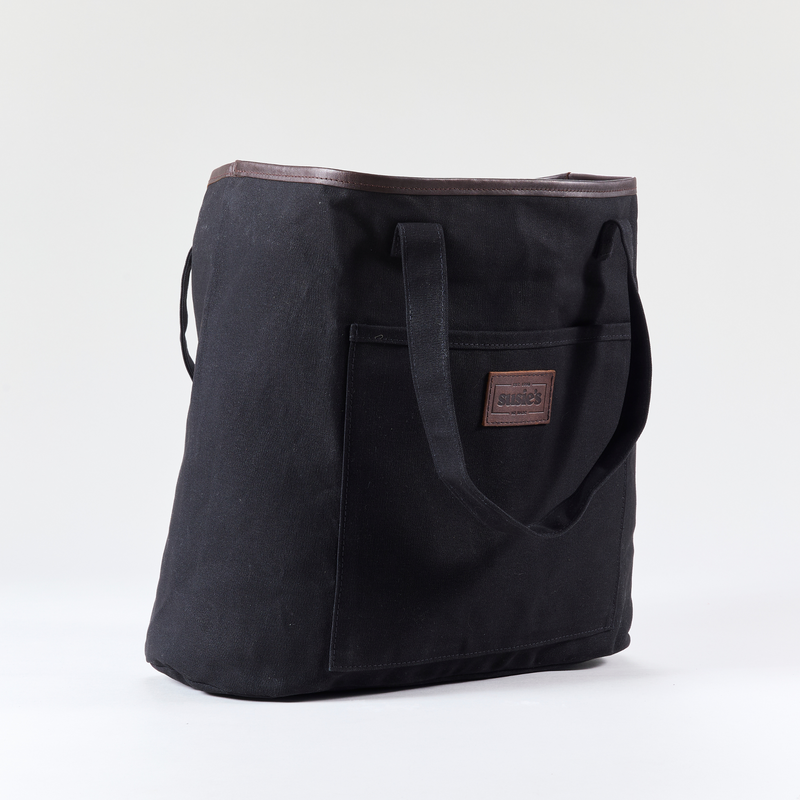 Tote Bag with leather trim