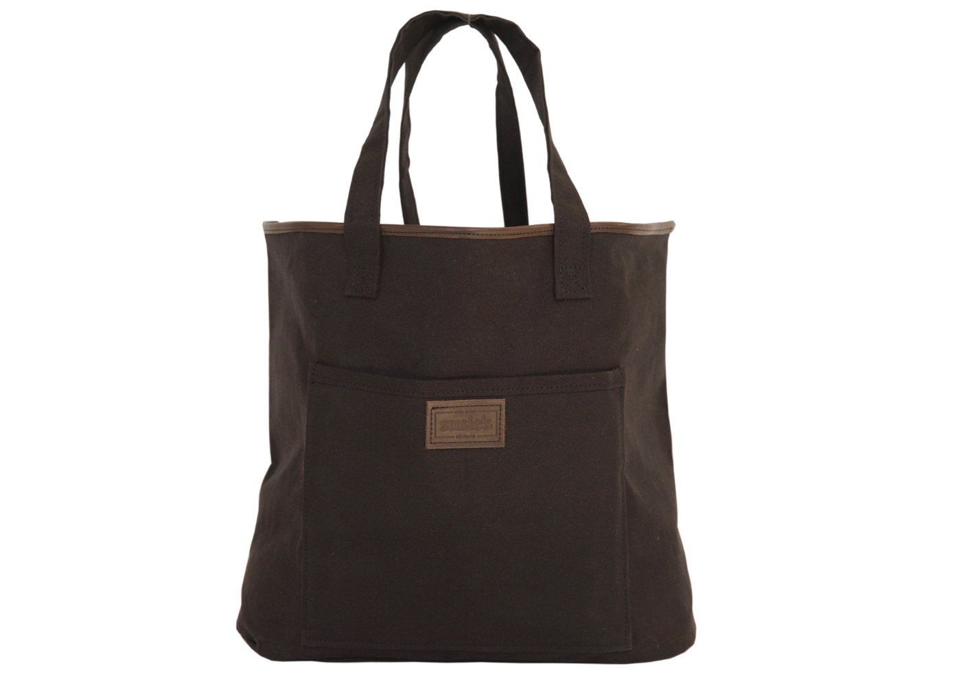Tote Bag with leather trim – Susie's Bags NZ